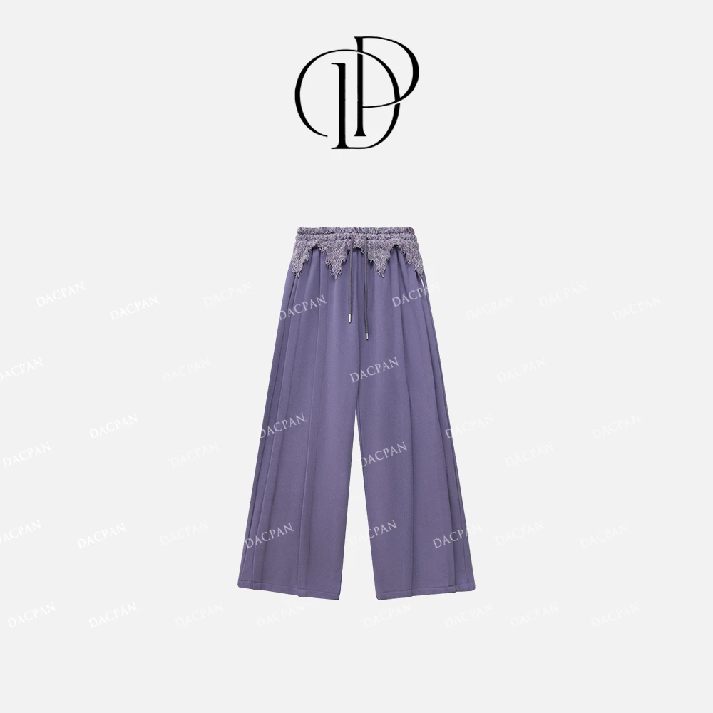 DACPAN-“软音符”加绒蕾丝腰头休闲卫裤 2024/盼•PP 24110709