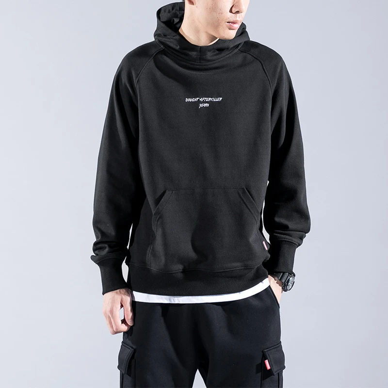 8501美式高街潮牌连帽卫衣男秋冬季复古百搭宽松秋季男休闲上衣