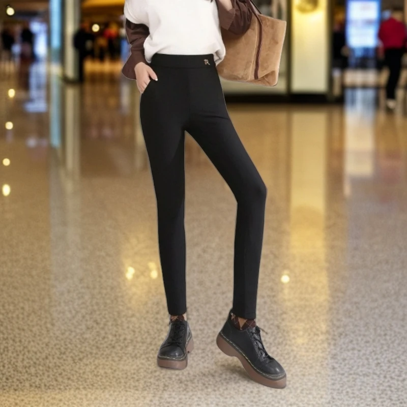 冬季驼绒保暖裤加绒加厚外穿高腰小脚棉裤加厚驼绒外穿棉裤不2183