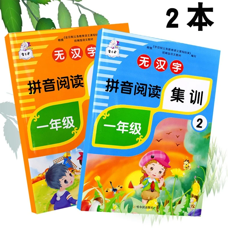 一年级小学生无汉字拼音阅读集训练习2册拼读成语义务教育语文