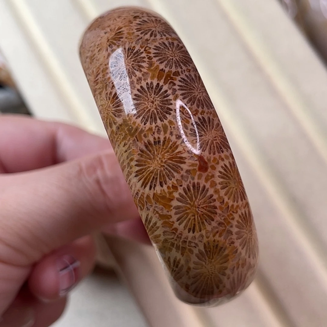 【闪购商品】硅化玉手镯未镶嵌圈口57