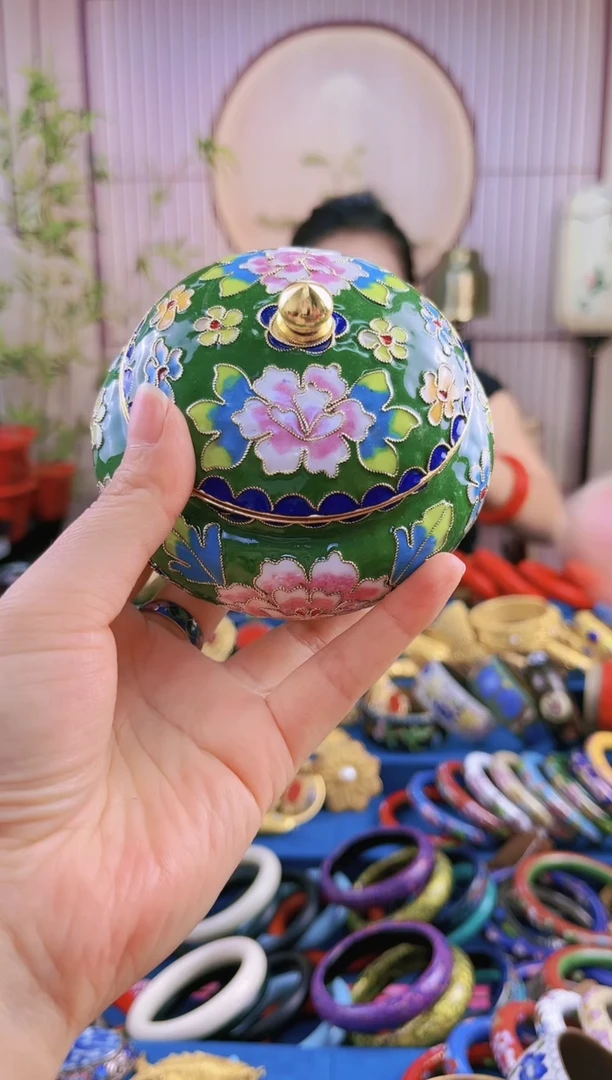 【闪购商品】非遗绝技 景泰蓝罐子 绿