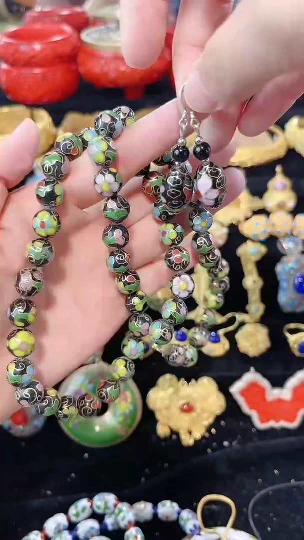 【闪购商品】非遗景泰蓝项链黑色1.0