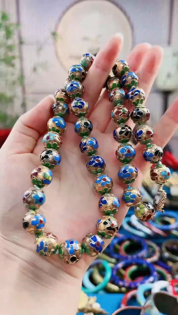 【闪购商品】非遗绝技 景泰蓝金地1.2项链