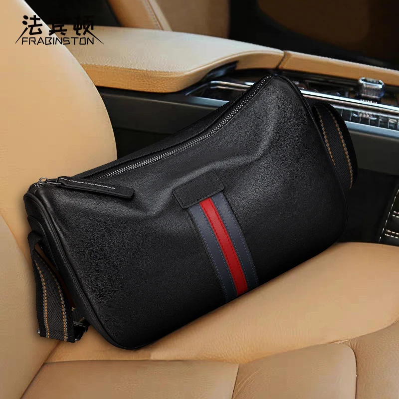 FRABINSTON/法宾顿正品真皮男士单肩包斜挎包休闲百搭潮流小包包
