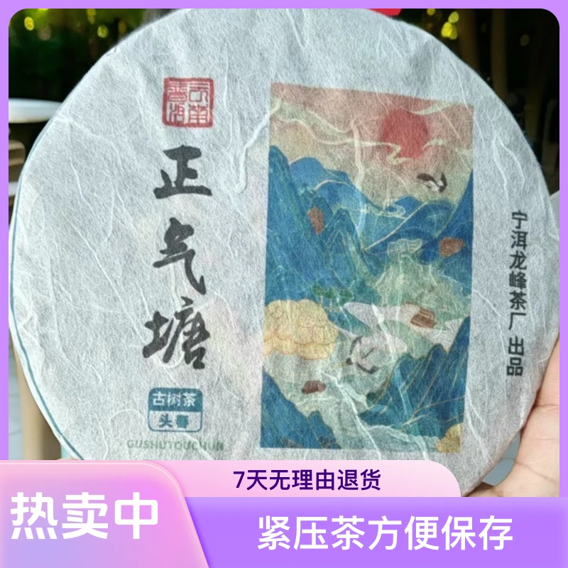 2023年正气塘头春茶饼 普洱茶（生茶）紧压茶 200克