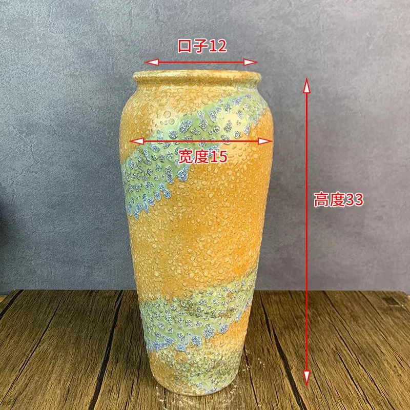 Y120落地陶瓷花瓶现代简约家居装饰摆件手工水培陶罐景德镇工艺品