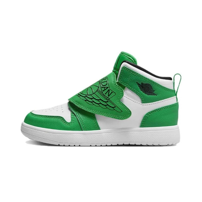 正品Nike耐克AJ1儿童鞋男童女童白绿限量中帮运动鞋潮鞋百搭