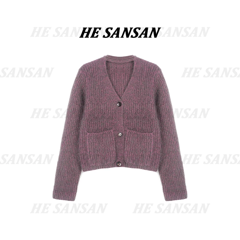 【SANSAN】轻奢时尚纯色保暖宽松慵懒风上衣DY-4269