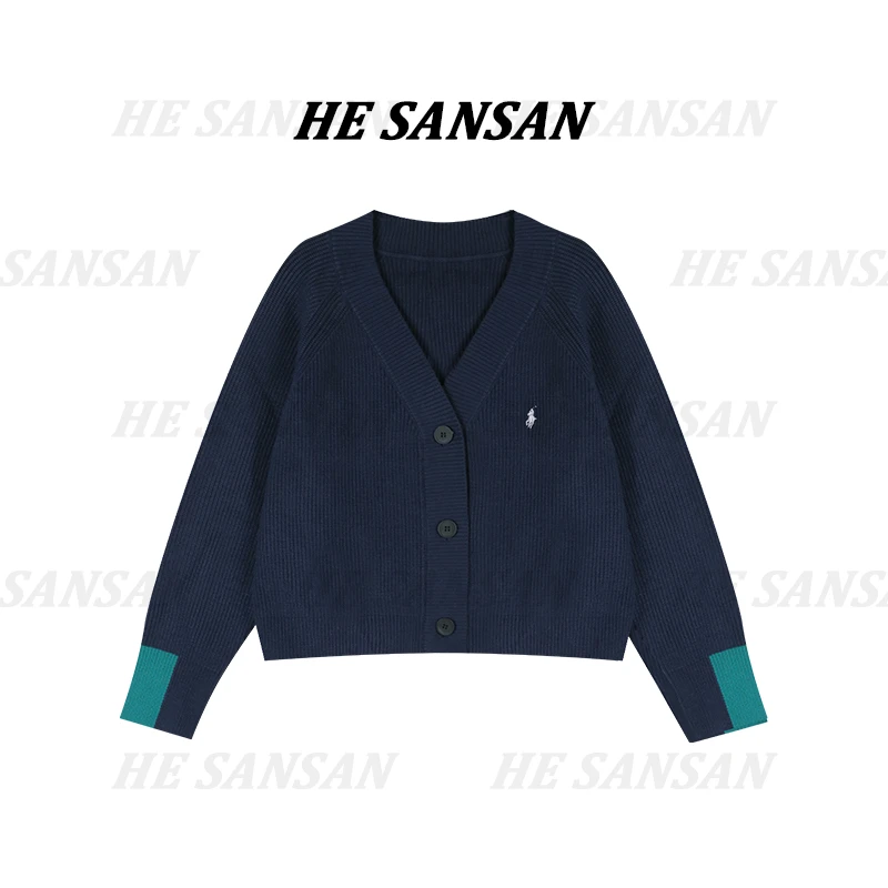 【SANSAN】极简气质百搭上衣长袖拼色设计款减龄外套DY-1446