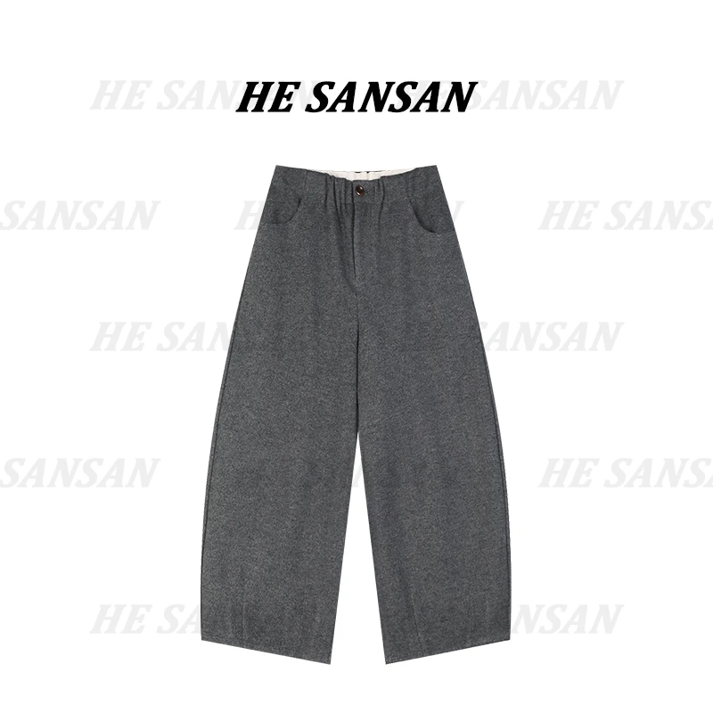 【SANSAN】高腰休闲百搭简约极简休闲裤DY-4035