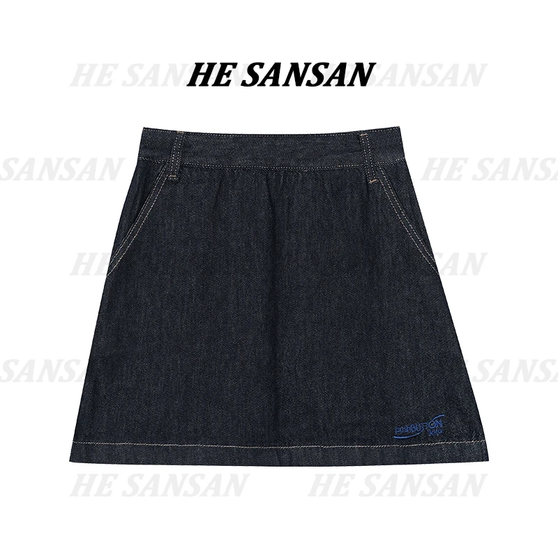 【SANSAN】轻奢气质简约百搭夏季新款牛仔半身裙DY-3047