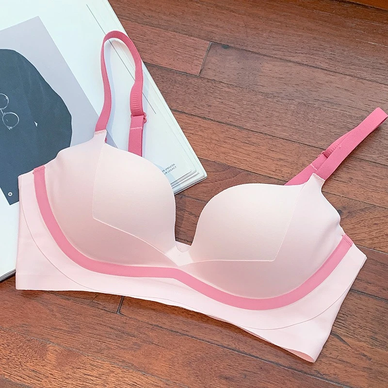 甜甜桃心bra/无痕内衣女小胸聚拢显大收副乳软支撑无钢圈夏季文胸