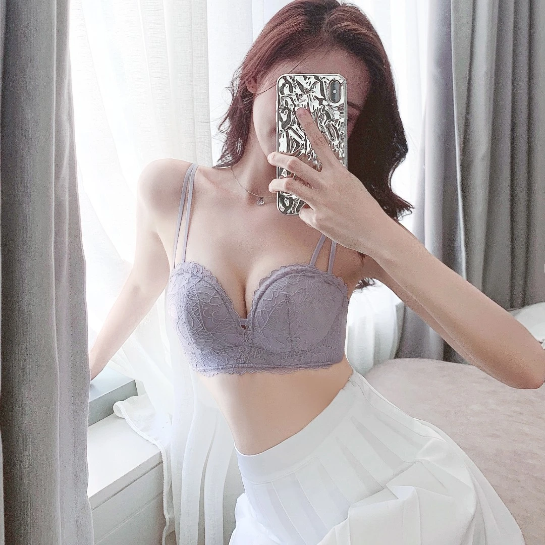 带手掌的bra？炒鸡显大！文胸女夏聚拢小胸内衣aa杯平胸乳胶胸罩