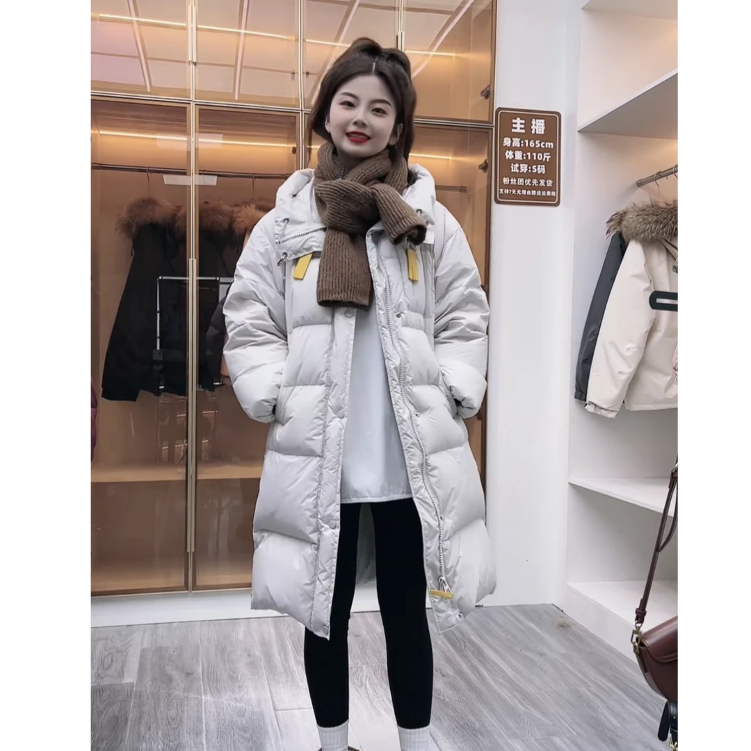 流苏多色新款长款外套羽绒服鸭绒00024-01