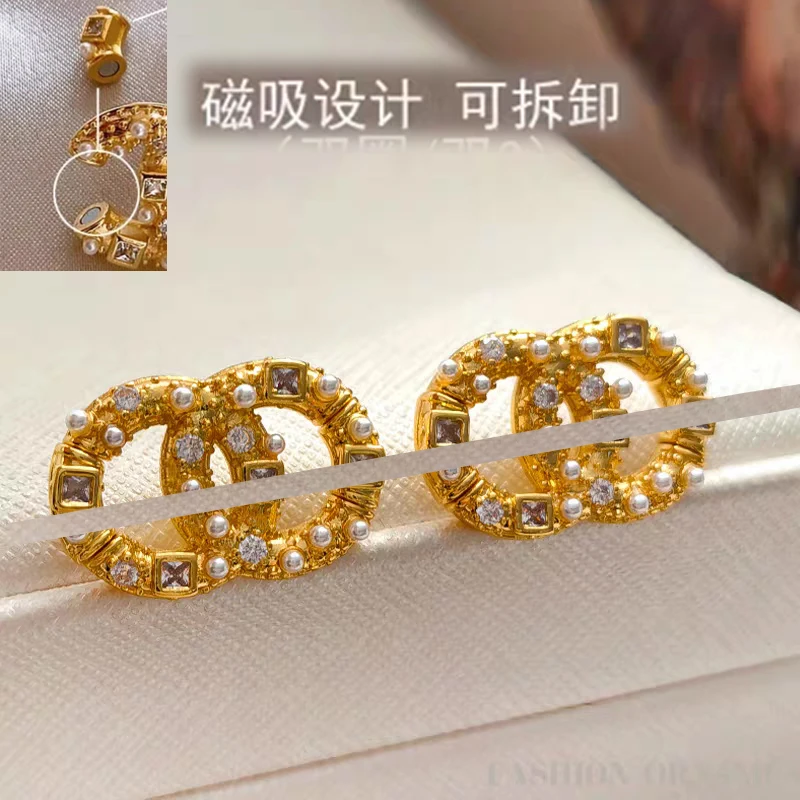 铜合金耳饰 经典时尚设计师耳饰高级气质轻奢法式耳环1372