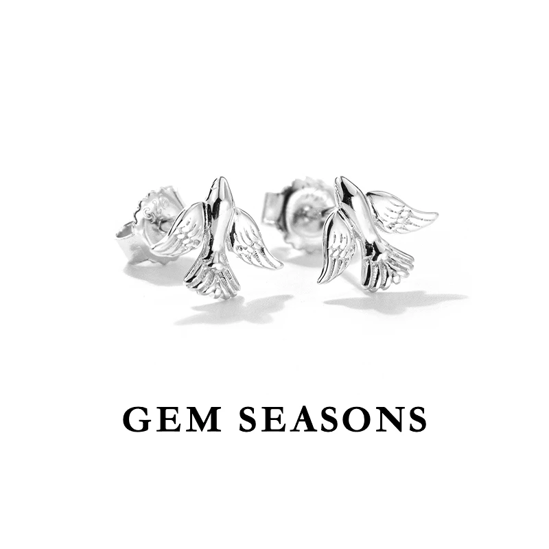 GEM SEASONS 925银耳饰 燕子设计师款银耳钉简约素款百搭小众