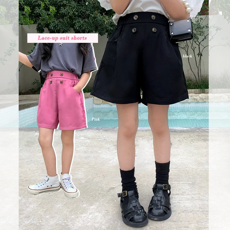 【断码清】童装女童裤子新款儿童韩版夏季短裤宝宝时髦西装短裤子