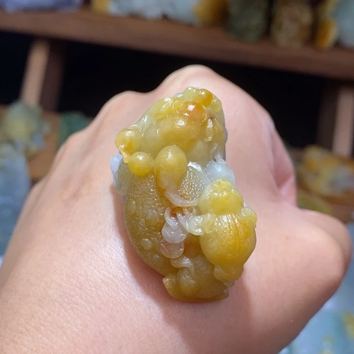 定制翡翠未镶嵌三脚金蟾