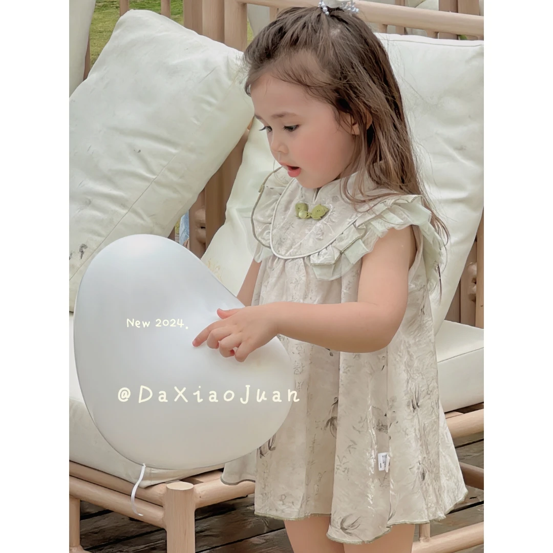 现货【大小卷】夏季中国风连衣裙-30027