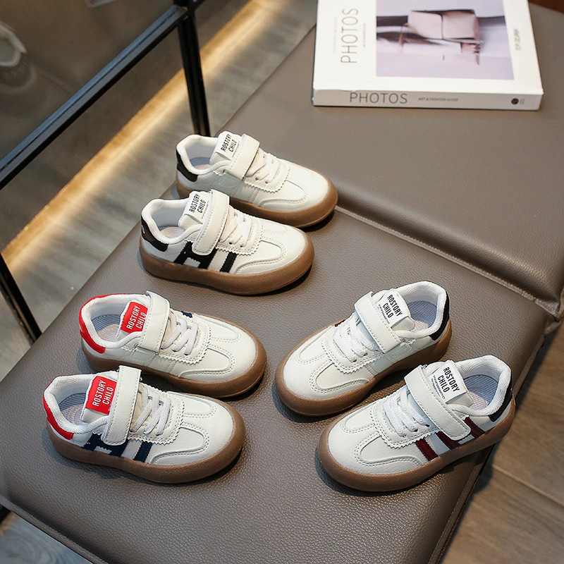 儿童小白鞋女童板鞋2024春秋季新款中大童童男童德训鞋学生运动鞋