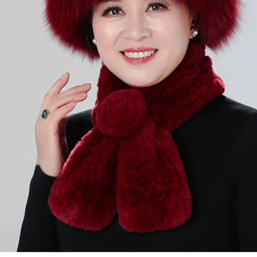 獭兔毛围巾男女皮草围巾