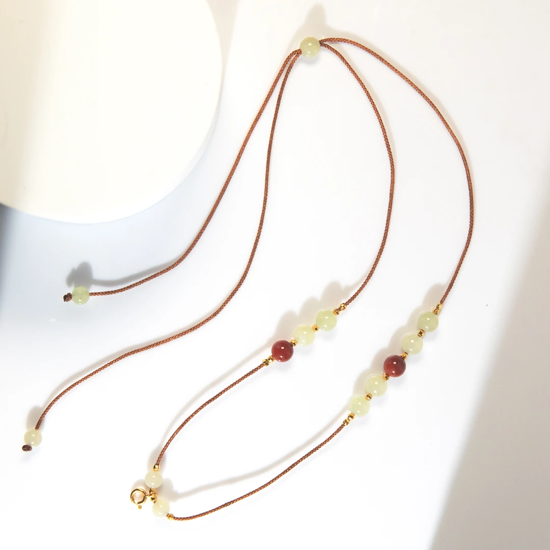 预售新疆和田玉珠珠挂件绳RB242364尺寸约6mm