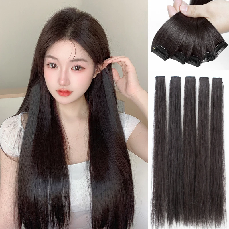 单卡假发片一片式假发女小片式仿真发自然隐形轻薄接发蓬松增发量