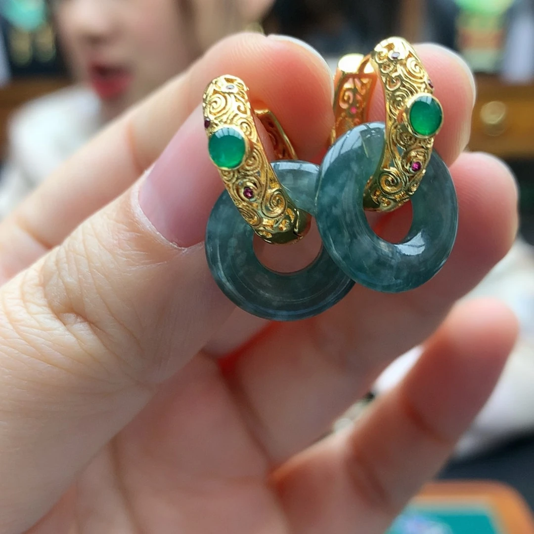 【闪购商品】翡翠耳饰未镶嵌