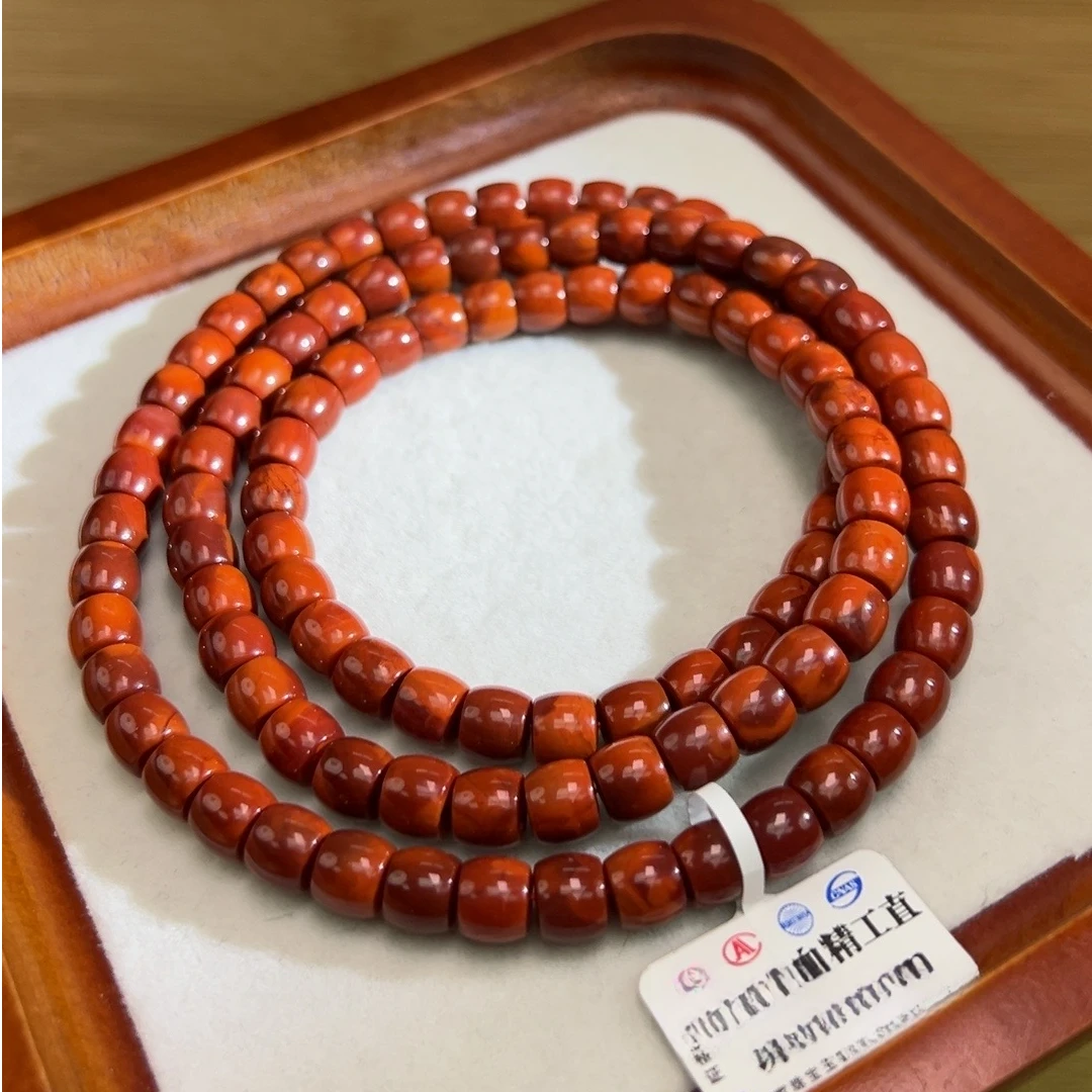 【小刘南红】瓦西妖牛血（云端）直切珠链6mm+多样化发一