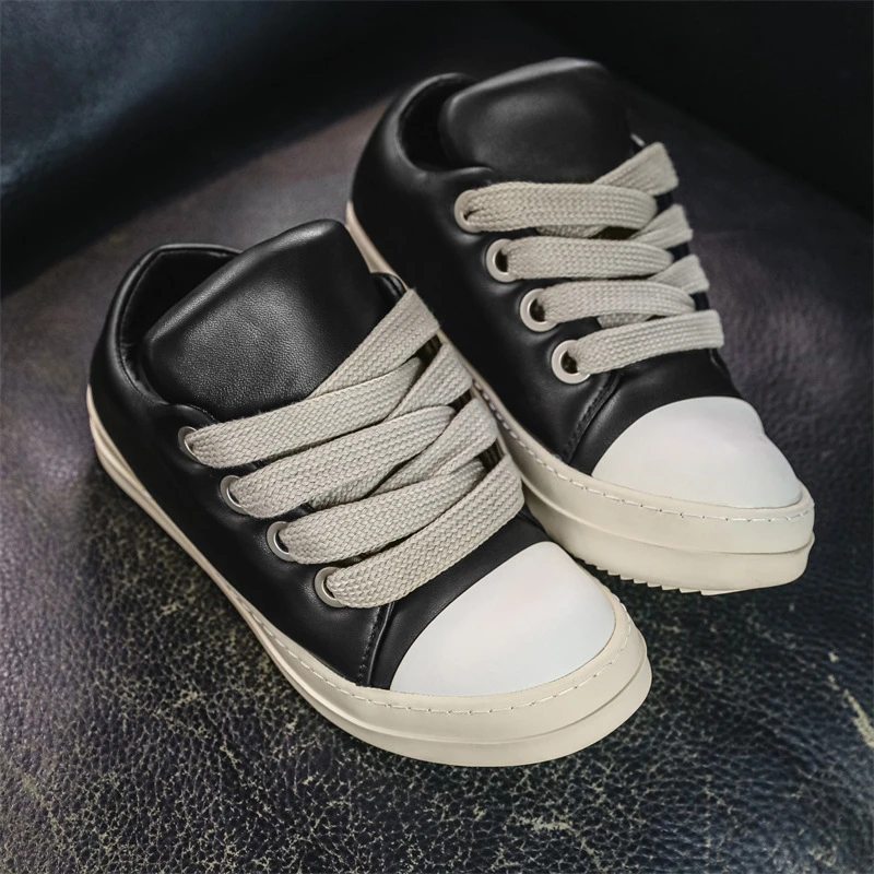 胖丁RO平替VIBE风暗黑胖丁休闲潮鞋男鞋面包鞋潮鞋低帮增高厚底