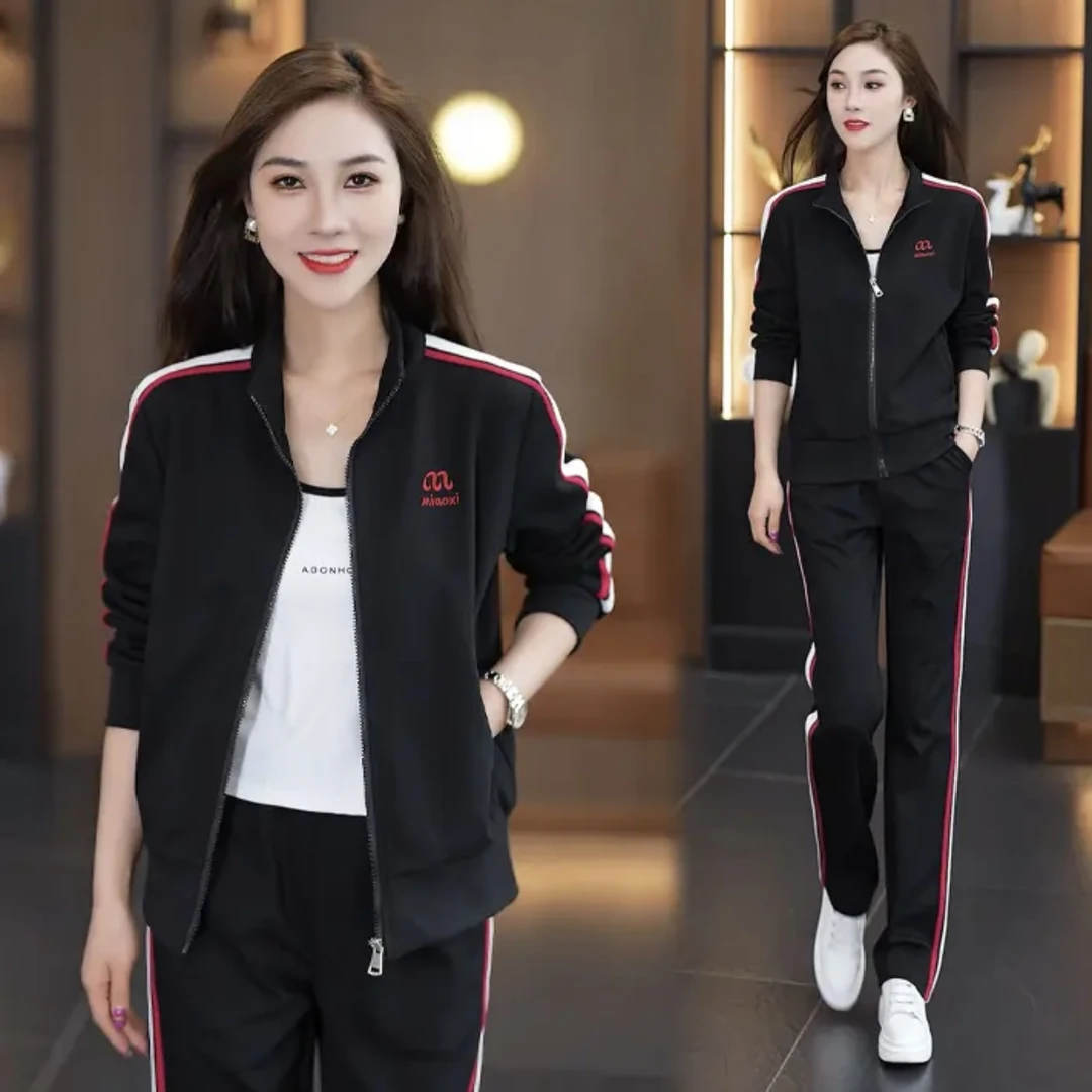 春秋季2025新款女装宽松洋气显瘦减龄时尚韩版休闲运动套装23686