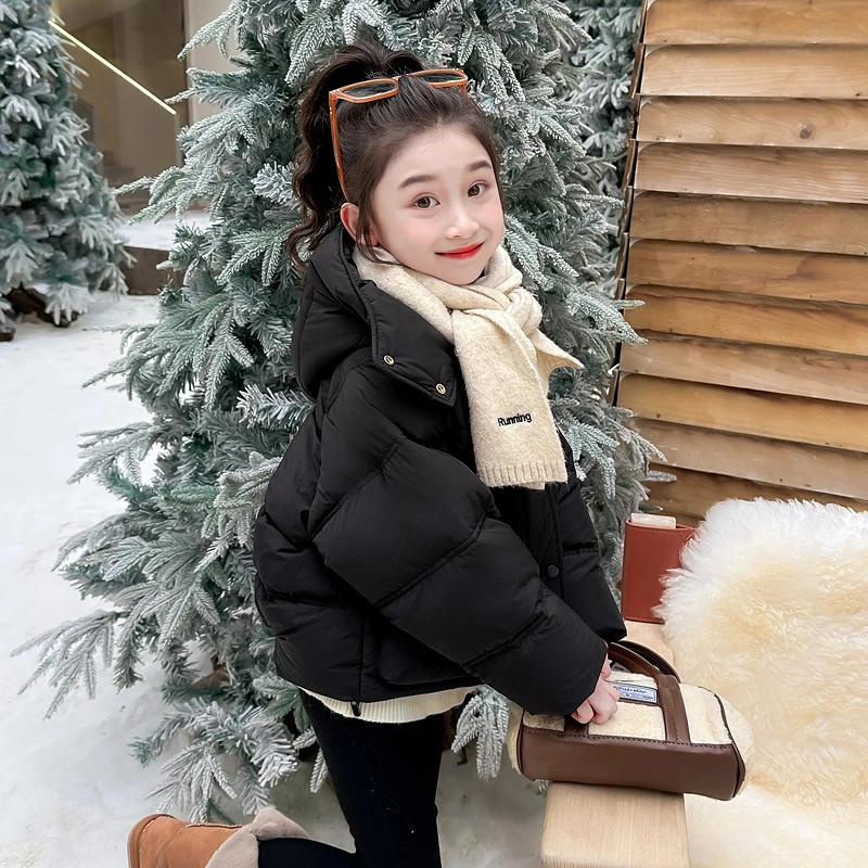 女童棉服2024新款儿童冬季短款洋气棉袄小女孩冬装外套棉衣连帽潮