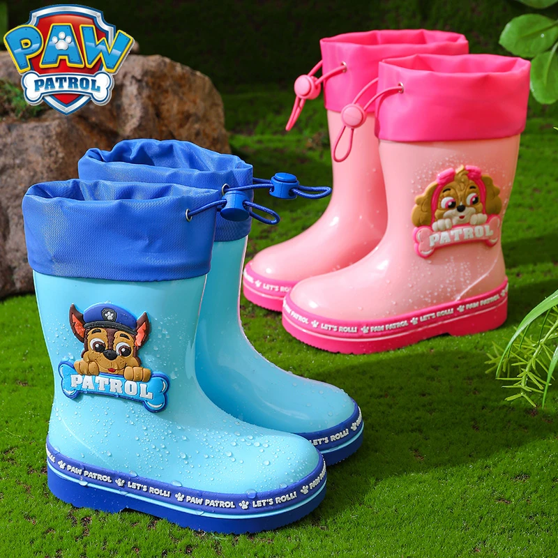 PAW PATROL/汪汪队立大功儿童雨鞋男童雨靴加绒小学生女幼儿园