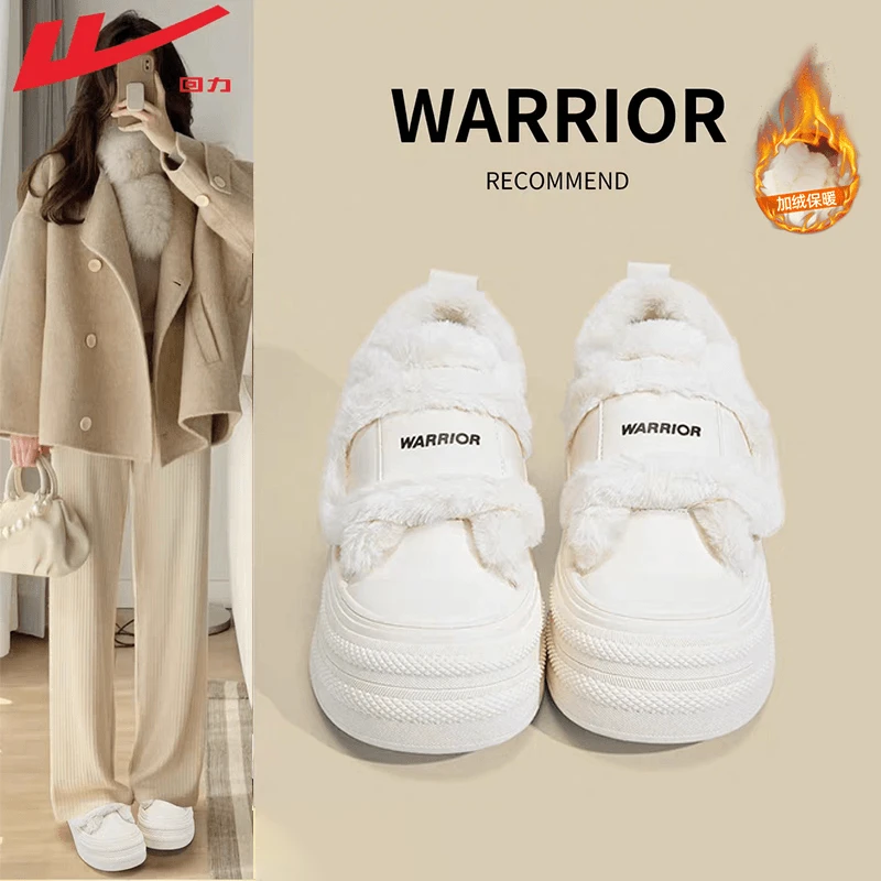 回力雪地靴女款2025冬季新款加绒加厚保暖毛毛鞋韩版可爱外穿棉鞋