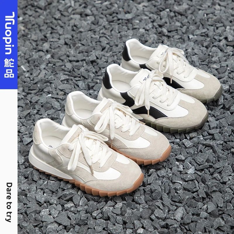 鮀品阿甘鞋2025秋冬季百搭复古登山鞋运动德训鞋增高户外老爹鞋