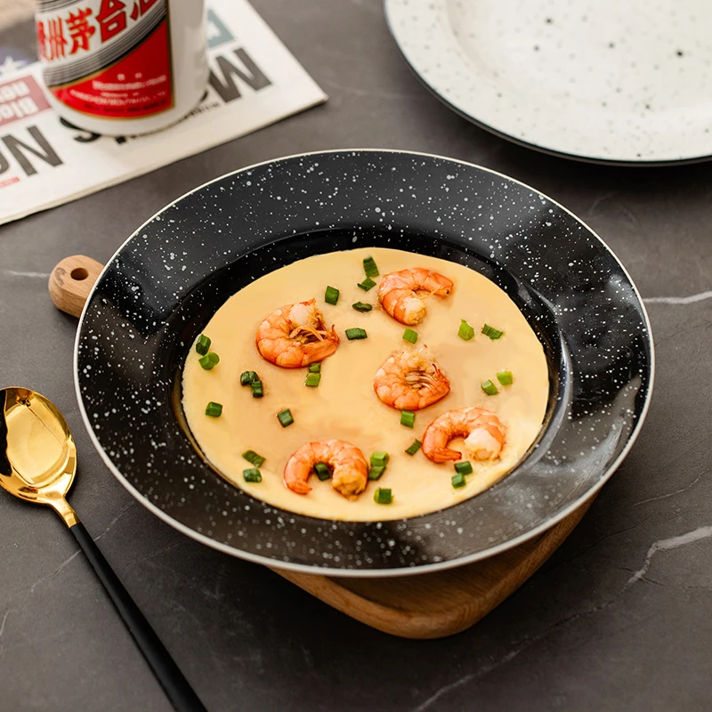 2025新款汤盘西餐盘深盘好看的盘子浓汤盘子草帽盘平盘意面盘沙拉