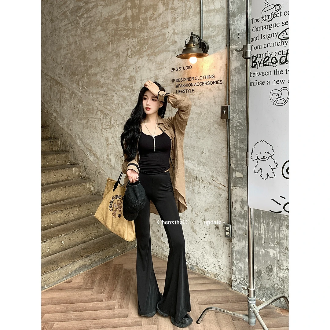 何晨曦 「天选凉凉裤」轻薄基础瑜伽喇叭裤T0384K