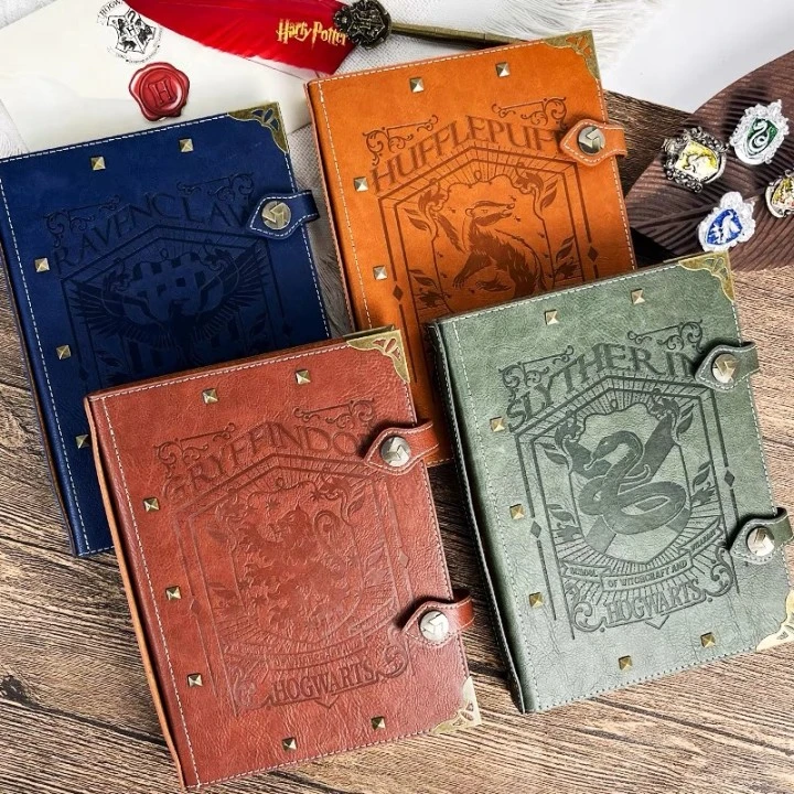 【正版】哈利波特复古双扣硬面学院系列笔记本可拆卸活页本手账本