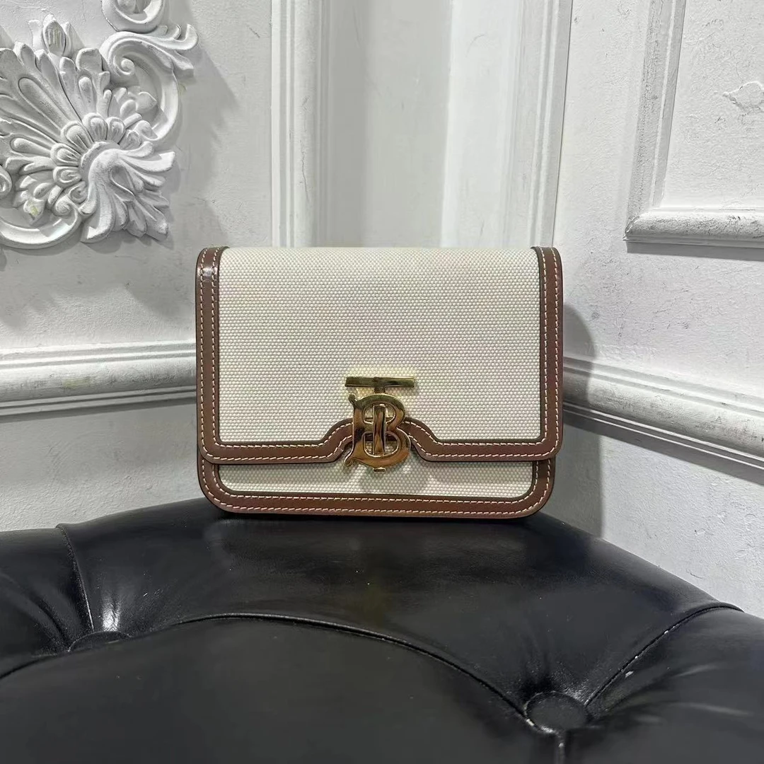 BURBERRY/博柏利 帆布拼皮单肩包 mx6094/2408