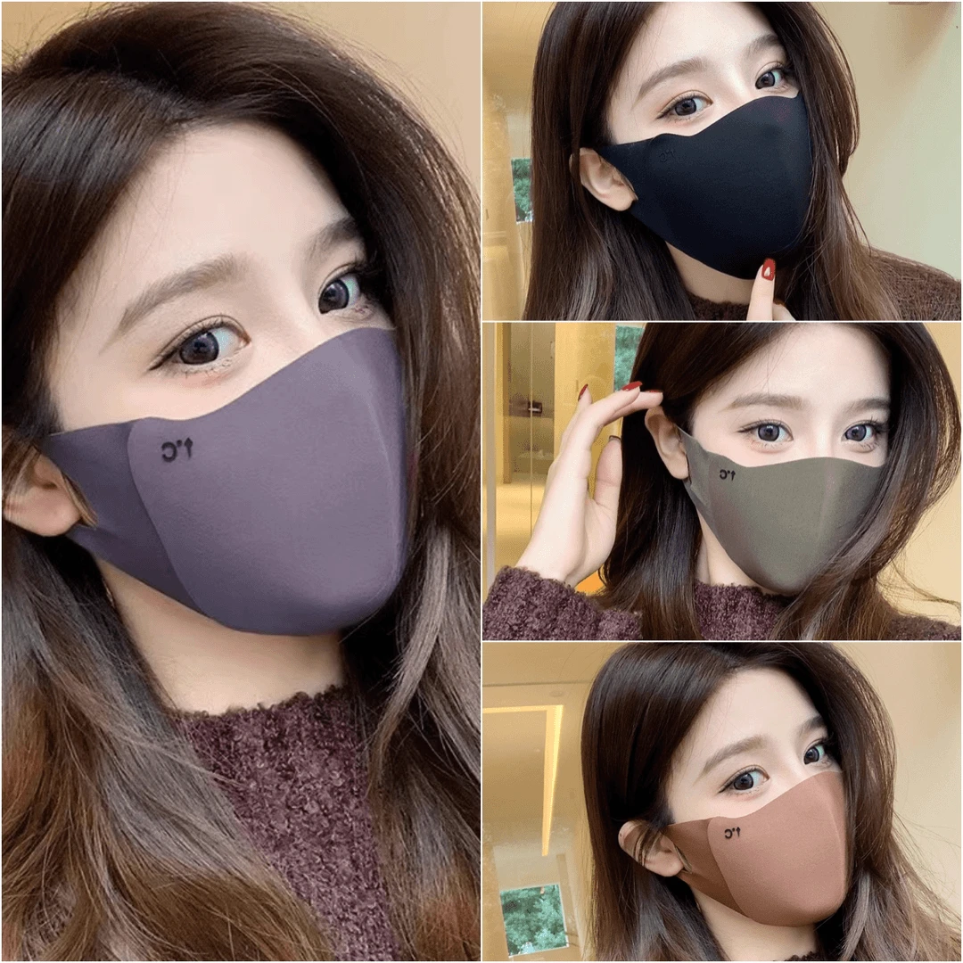 秋冬美拉德口罩保暖防风透气面罩户外骑行防护罩时尚薄款学生党女