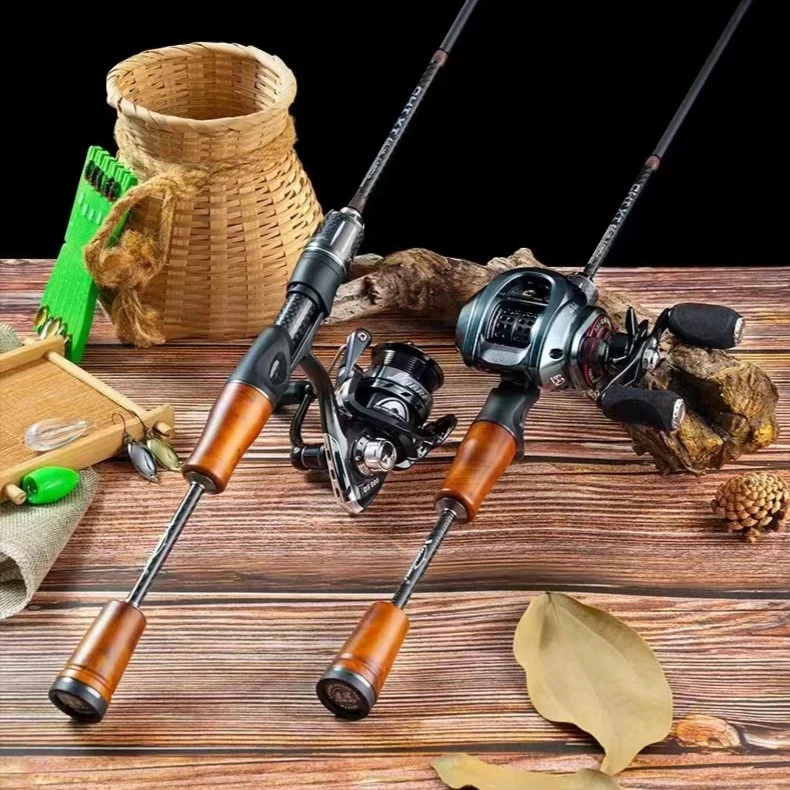 新款渔名捕《赤溪》微物路亚竿，天然香山木榴实木手柄