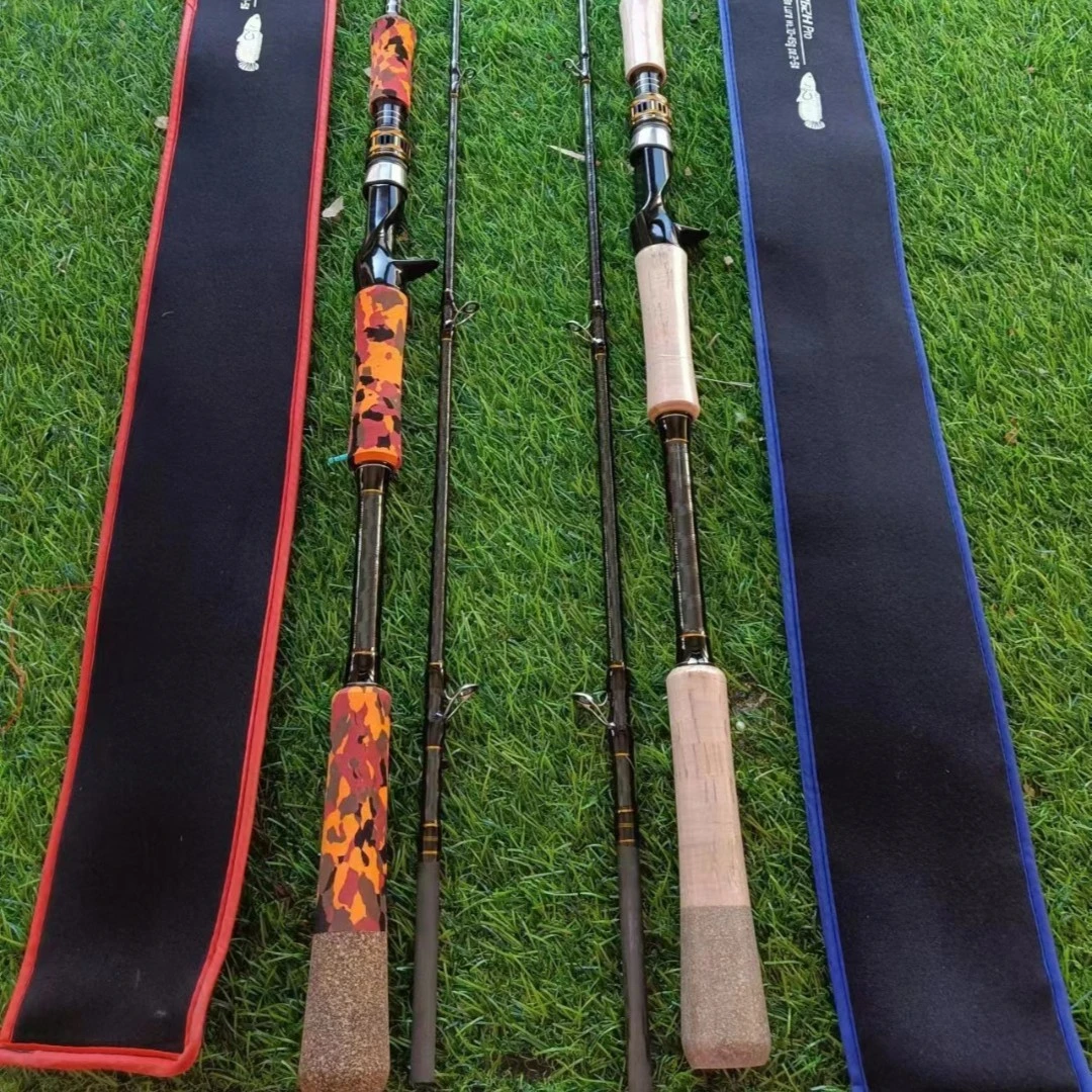 渔名捕黑骑士H轻雷路亚竿，36T加40内外逆丝加45°通体碳带工艺