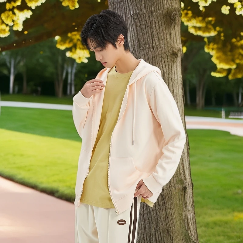 SANFU/三福三福2024秋男士都市连帽开衫卫衣 简约设计478200