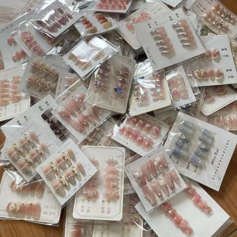 全尺码背景板半手工穿戴甲-五单包邮无工具包-微瑕掉钻NO退NO换