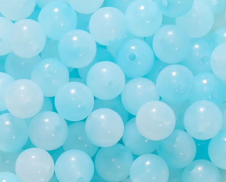 渐双色玻璃仿玉珠手工串珠diy饰品手链项链流苏窗帘配件女童礼物