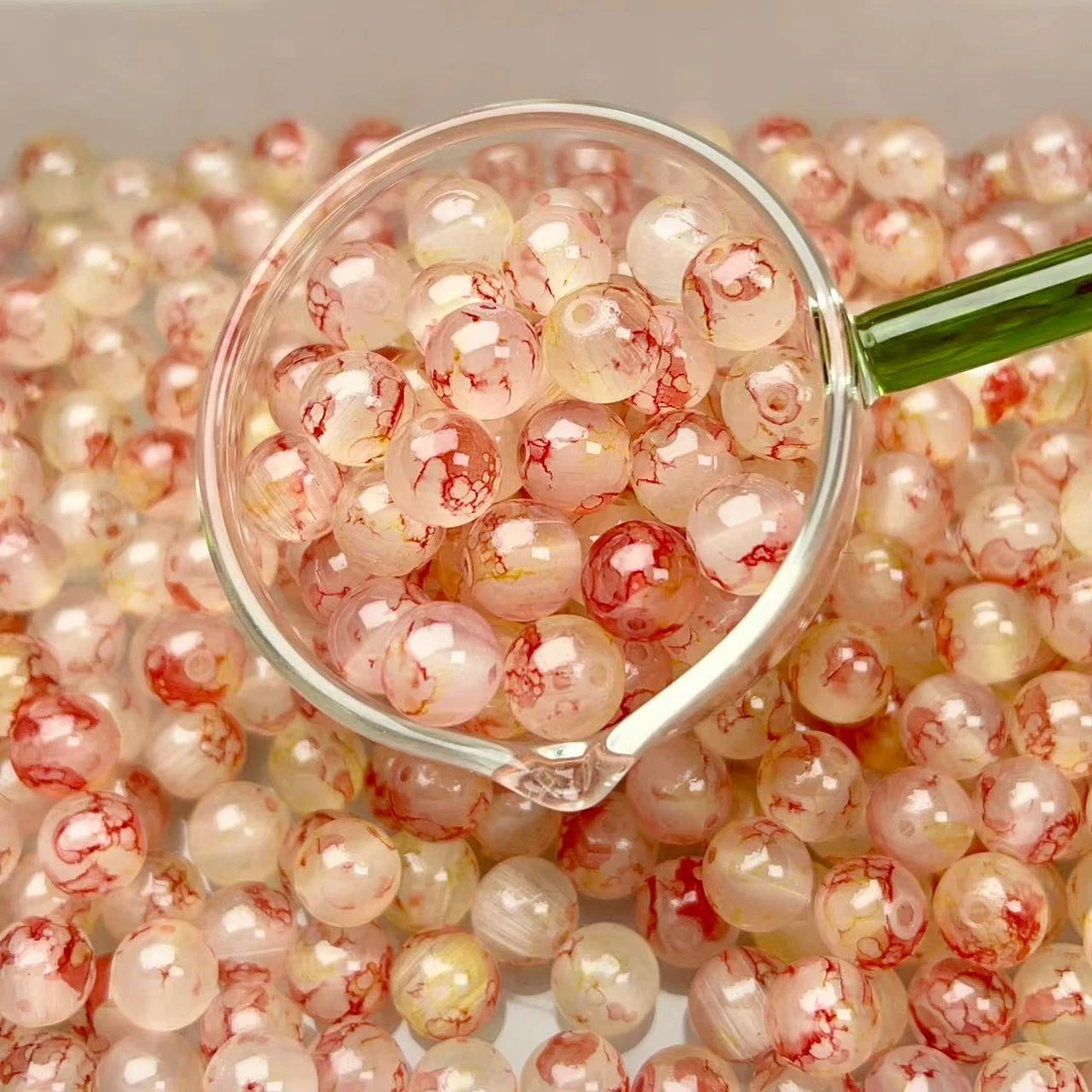 新中式古风水墨琉璃散珠diy手工串珠饰品配件小女孩玩具暑假礼物