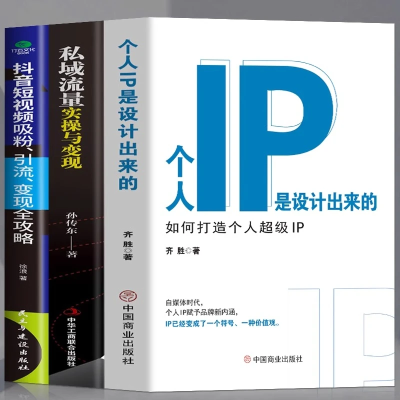 3册 个人IP是设计出来的+私域流量实操与变现+抖音短视频全攻略书