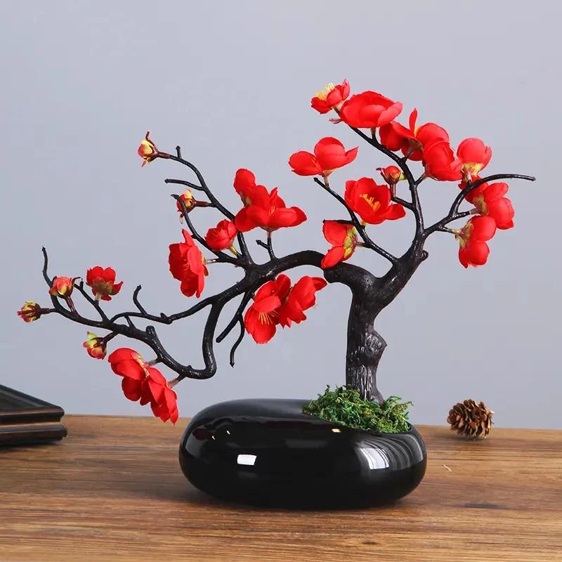 冰箱上面摆的花仿真花加花瓶茶几上摆放的仿真花装饰花花艺摆件假