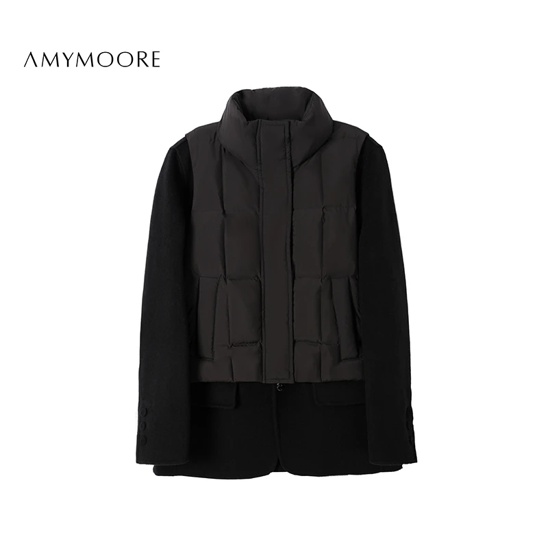 AMYMOORE【为爱放价】 季休闲羽绒服时尚气质白鹅绒服女46510